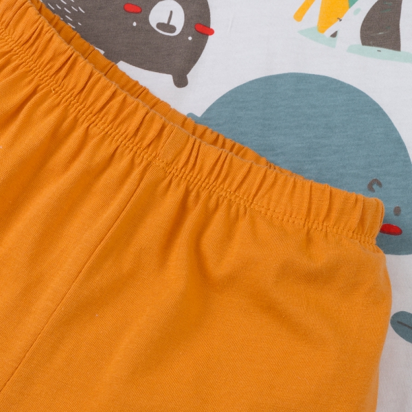 Bộ bé trai ngắn Animo Easy HN0325061 (1-4Y,Trắng-vàng,TT04)