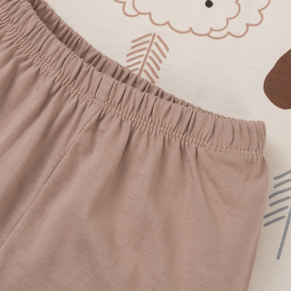 Bộ bé trai ngắn Animo Easy HN0425019 (1-4Y,Kem-nâu,TT04)