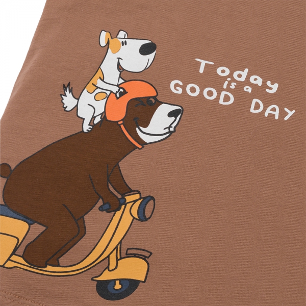 Bộ bé trai ngắn Animo Easy HN0425015 (1-4Y,Nâu-dương,TT02)