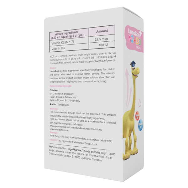 Thực phẩm bảo vệ sức khỏe Lineabon K2+D3 15ml