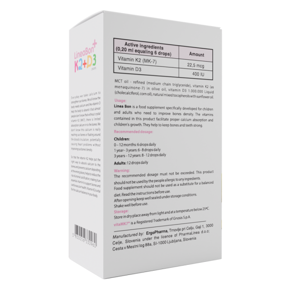 Thực phẩm bảo vệ sức khỏe Lineabon K2+D3 15ml