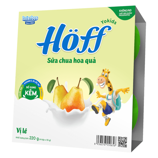 Sữa chua hoa quả  HӦff vị lê 55g (Giao mẫu ngẫu nhiên)