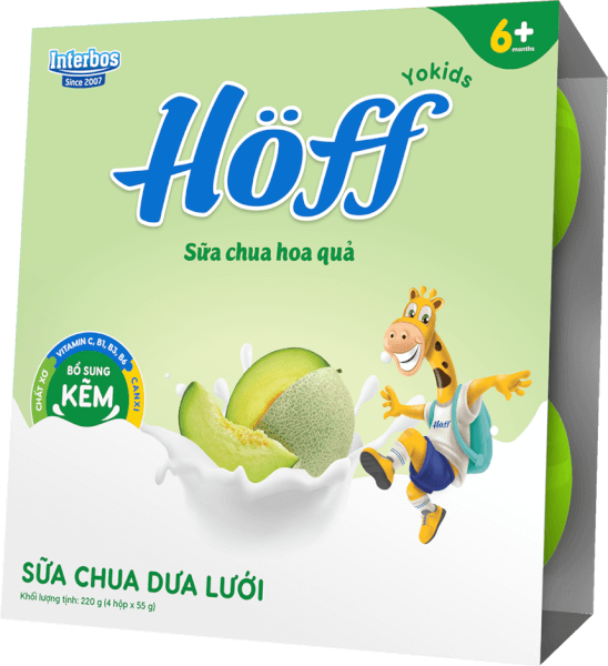 Sữa chua hoa quả  HӦff vị dưa lưới 55gr (Giao mẫu ngẫu nhiên)