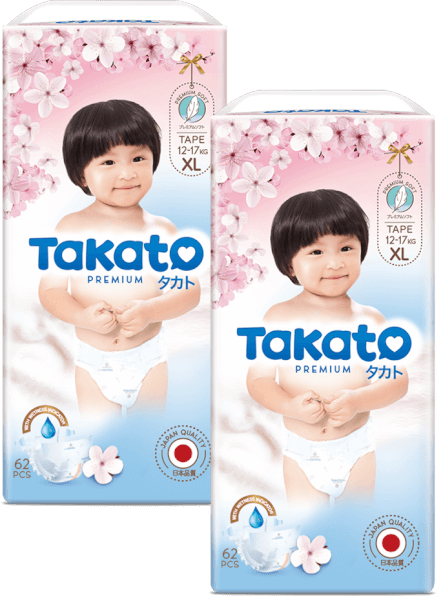 Combo 2 Tã dán Takato siêu mềm mại (XL, 62 miếng)