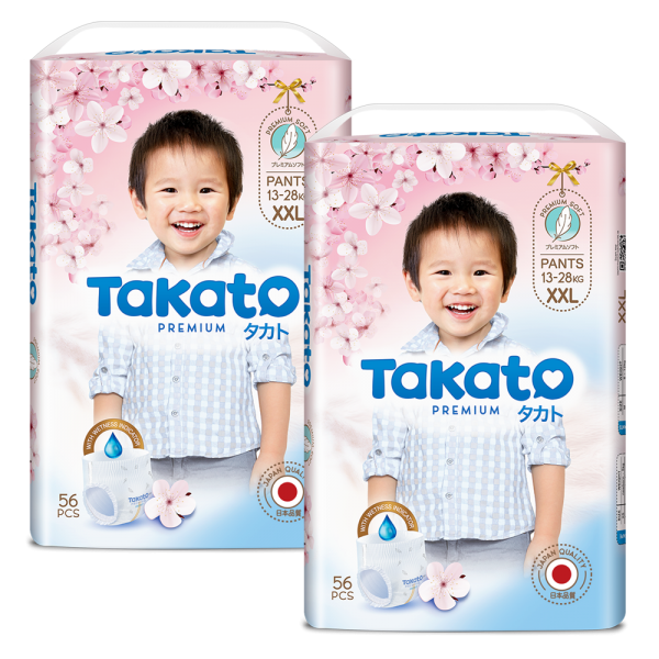 Combo 2 Tã quần Takato siêu mềm mại (XXL, 56 miếng)