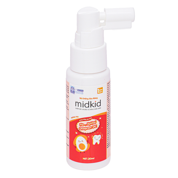 Xịt chống sâu răng Midkid hương táo 20mL