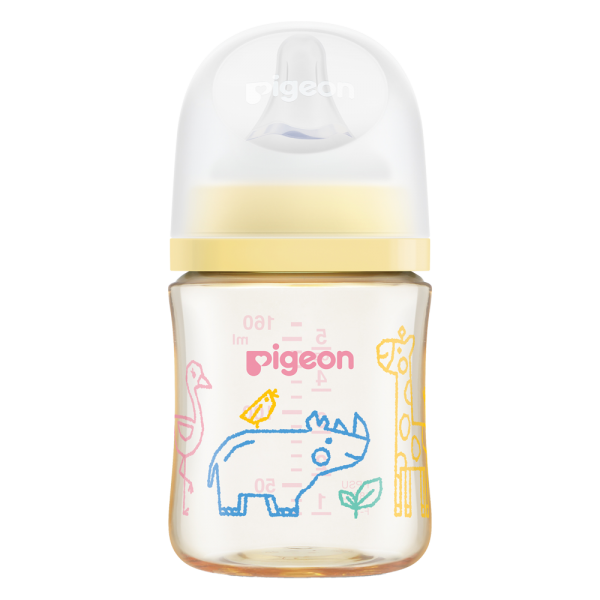 Bình Sữa Pigeon PPSU Softouch Baby-Friendly World 160ml, muông thú SS)