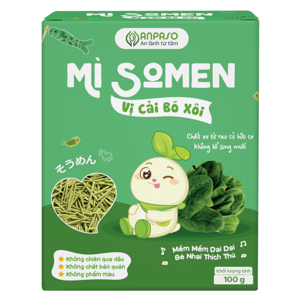 Mì Somen ăn dặm vị cải bó xôi Anpaso 100g