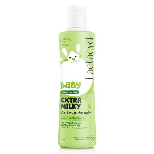 Combo 2 Sữa tắm gội Lactacyd Baby Extra Milky 250ml