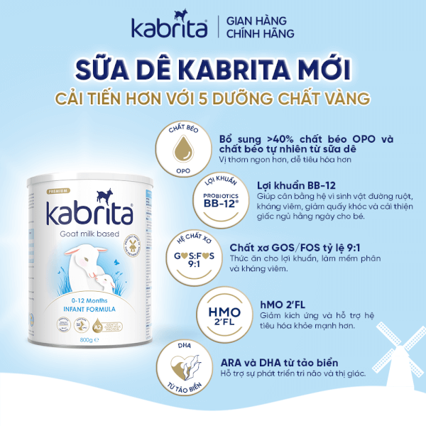 Sữa dê Kabrita Số 1 800g (0-12 tháng)