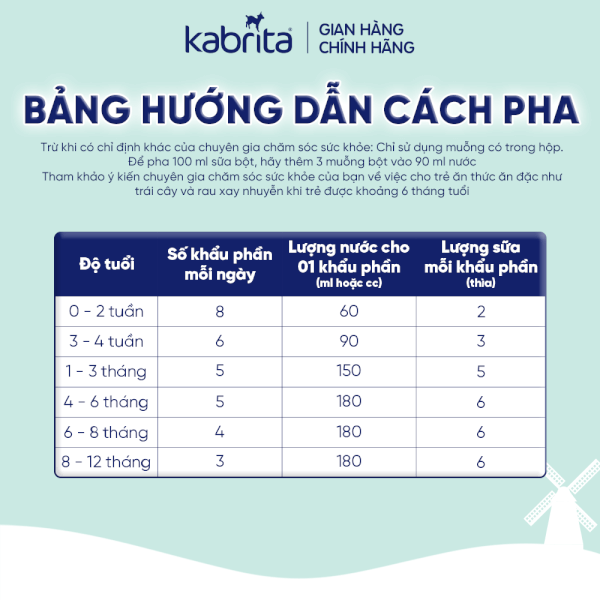 Sữa dê Kabrita Số 2 800g (1-2 tuổi)
