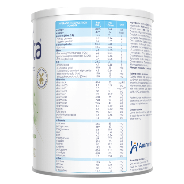 Sữa dê Kabrita Số 2 800g (1-2 tuổi)