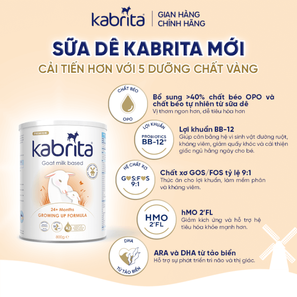 Combo 2 Sữa dê Kabrita Số 3 800g (từ 2 tuổi)