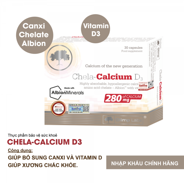 Combo 2 Thực phẩm bảo vệ sức khỏe Chela calcium D3