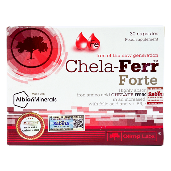 Combo 2 Thực phẩm bảo vệ sức khỏe Chela - Ferr Forte