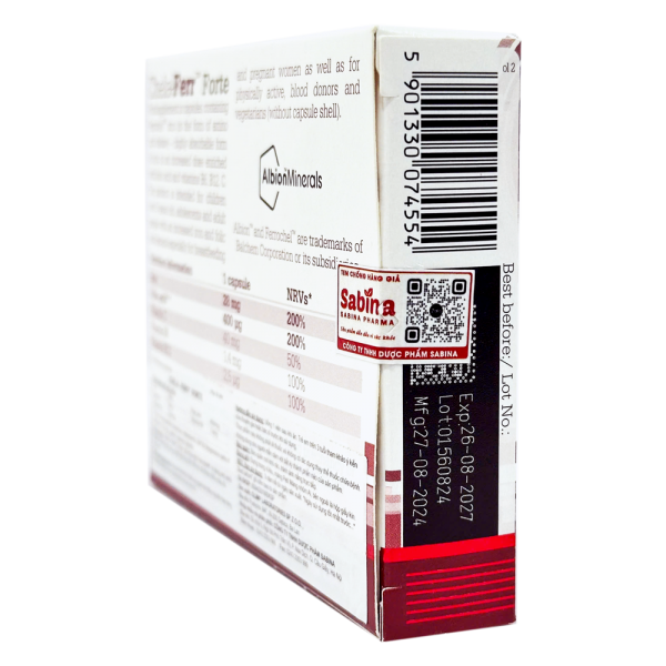 Combo 2 Thực phẩm bảo vệ sức khỏe Chela - Ferr Forte