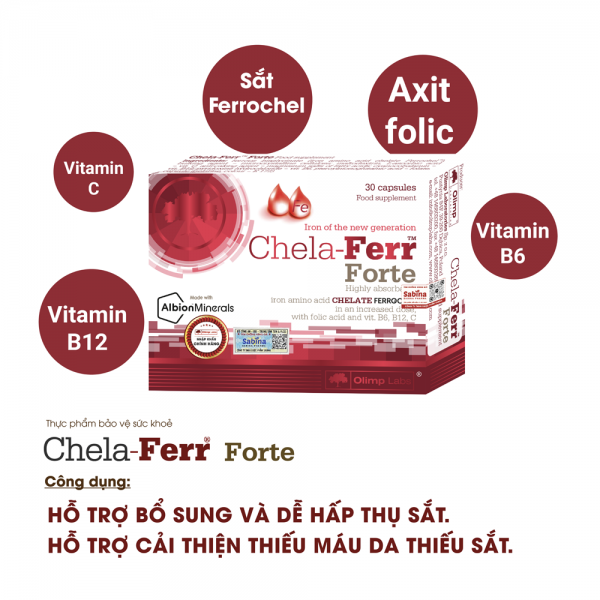 Combo 2 Thực phẩm bảo vệ sức khỏe Chela - Ferr Forte
