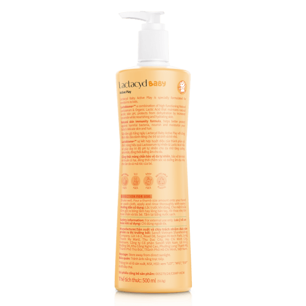 Sữa tắm gội bảo vệ cho bé Lactacyd Active Play 500ml (Giao mẫu ngẫu nhiên)