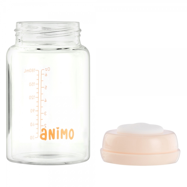 Bộ 2 bình trữ sữa thủy tinh Animo (180ml)
