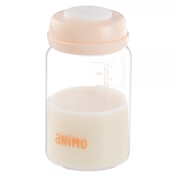 Bộ 2 bình trữ sữa thủy tinh Animo (180ml)