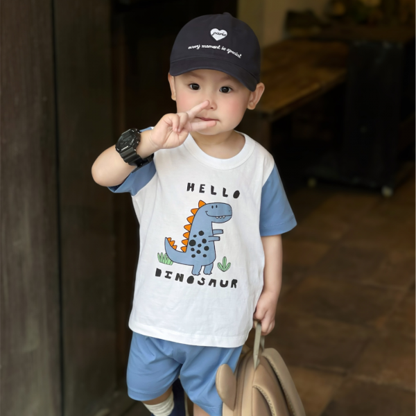 Bộ bé trai ngắn Animo Easy HN0225032 (1-4Y,Trắng-dương,TT02)