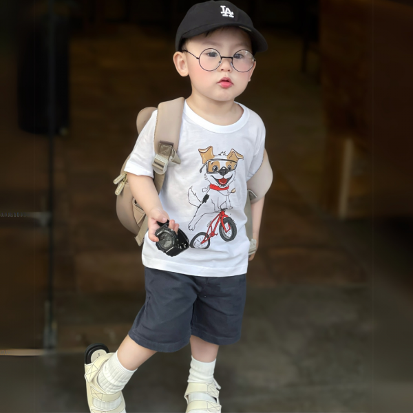 Combo 2 Áo bé trai tay ngắn Animo Easy HN0325063 (1Y,Trắng,NN01)