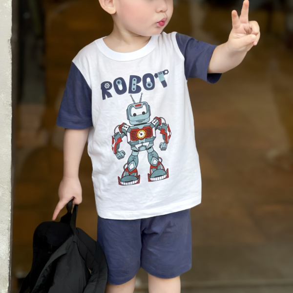 Bộ bé trai ngắn Animo Easy HN0425004 (1-4Y,Trắng-dương,TT02)