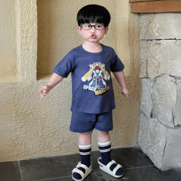 Bộ bé trai ngắn Animo Easy HN0325050 (1-4Y,Dương-dương,DD02)