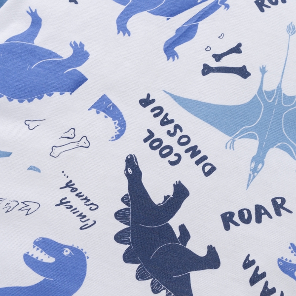 Bộ bé trai ngắn Animo Easy HN0325040 (1-4Y,Trắng-lá,NN03)