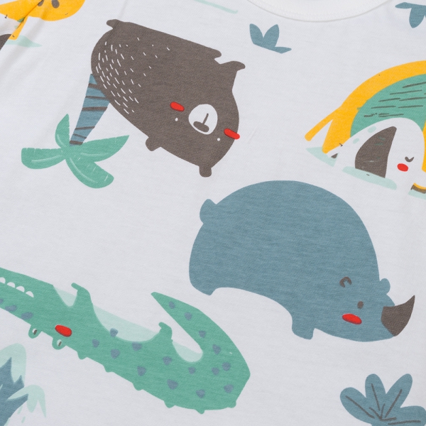 Bộ bé trai ngắn Animo Easy HN0325037 (1-4Y,Kem-cam,TT04)