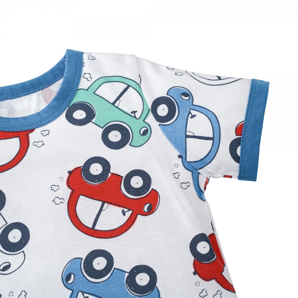 Bộ bé trai ngắn Animo Easy HN0325037 (1-4Y,Kem-cam,TT04)