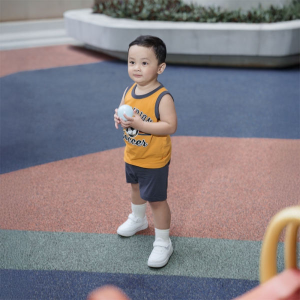 Bộ bé trai sát nách Animo Easy HN0325004 (1-4Y,Vàng-xám,TT02)