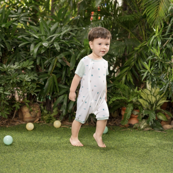 Set 2 bodysuit rayon chống muỗi đùi Animo VD0425034 (0-12M,Ngọc-trắng,TT06)