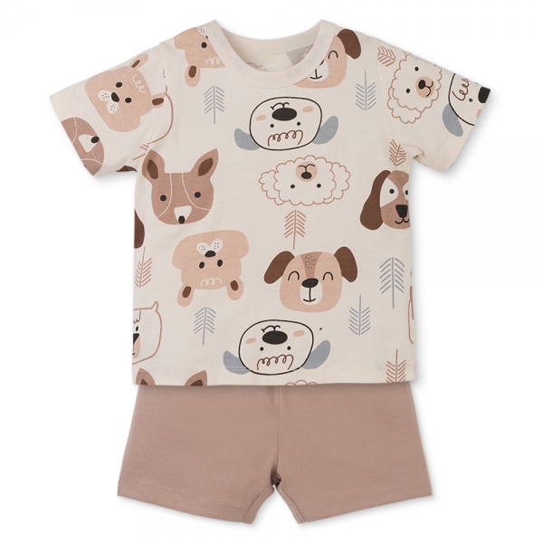 Bộ bé trai ngắn Animo Easy HN0425018 (1Y,Kem-xám,NN03)