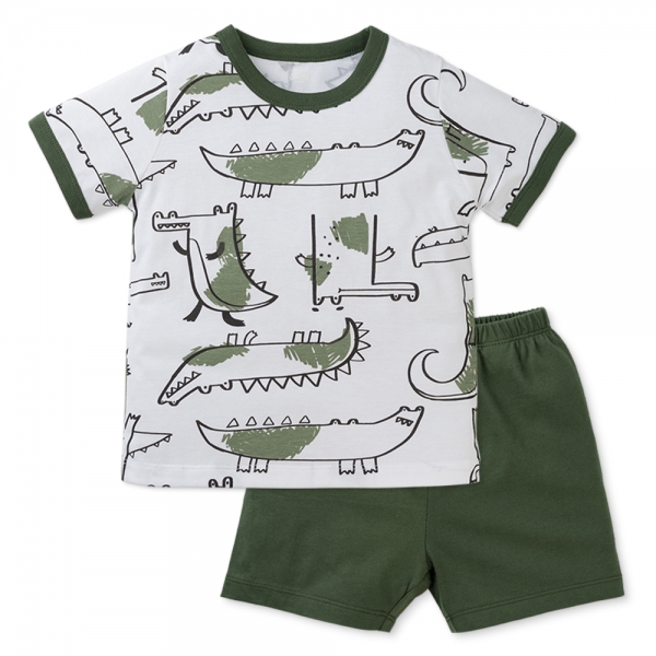 Bộ bé trai ngắn Animo Easy HN0425018 (1Y,Kem-xám,NN03)