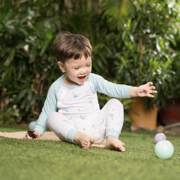 Set 2 bộ rayon chống muỗi dài Animo VD0425028 (0-24M,Xanh-trắng,TT06)