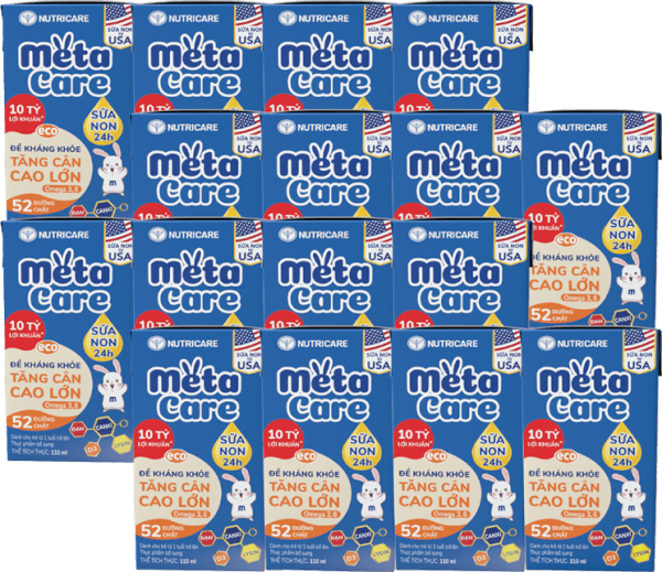 Combo 4 Sữa dinh dưỡng pha sẵn MetaCare Eco 110ml, Lốc 4 hộp (Từ 1 tuổi)