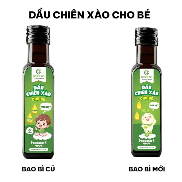 Dầu chiên xào cho bé vị mix hạt Anpaso 100ml