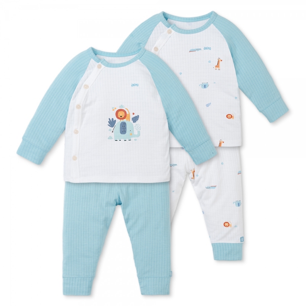 Set 2 bộ rayon chống muỗi dài Animo VD0425033 (0-24M,Dương-trắng,TT06)