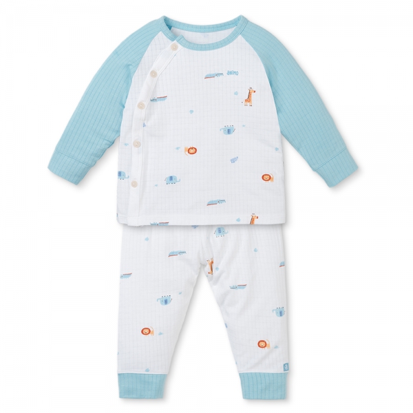 Set 2 bộ rayon chống muỗi dài Animo VD0425033 (0-24M,Dương-trắng,TT06)