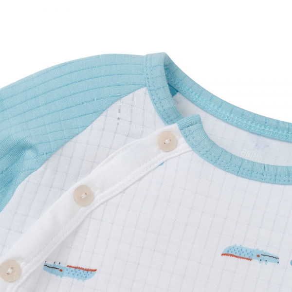 Set 2 bộ rayon chống muỗi dài Animo VD0425033 (0-24M,Dương-trắng,TT06)