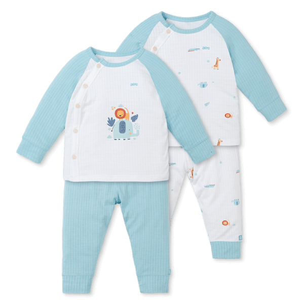 Set 2 bộ rayon chống muỗi dài Animo VD0425033 (0-24M,Dương-trắng,TT06)