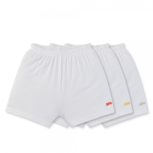 Set 3 quần sơ sinh ngắn Animo Easy KV0425073 (NB-9M,Trắng)
