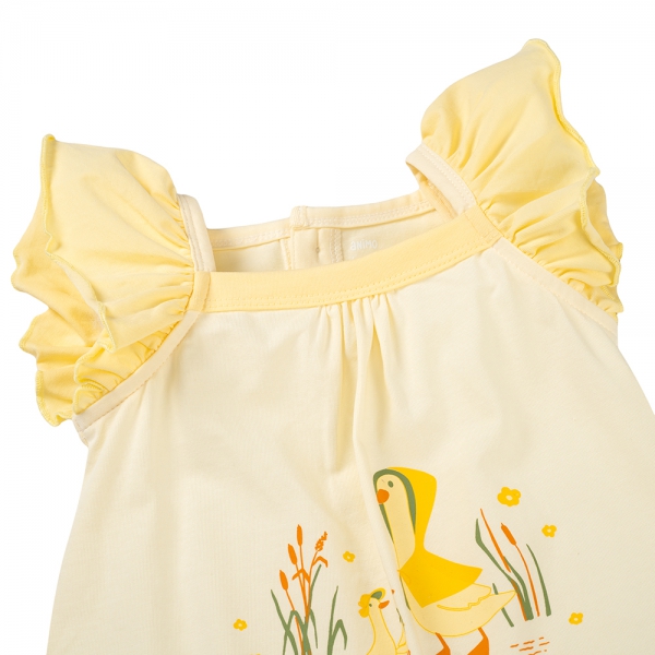 Bodysuit bé gái đùi Animo VD0525003 (0-12M,Vàng,NN02)