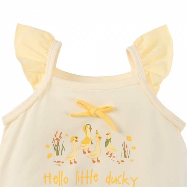 Bodysuit bé gái tam giác Animo VD0525002 (0-9M,Vàng,NN01)