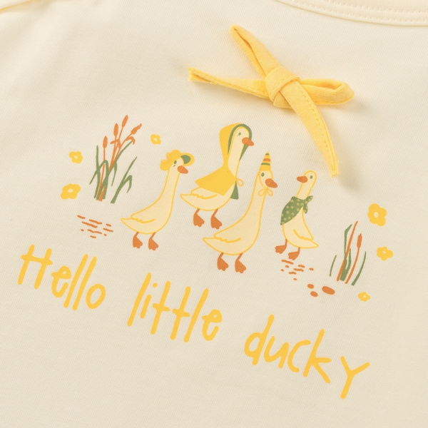 Bodysuit bé gái tam giác Animo VD0525002 (0-9M,Vàng,NN01)