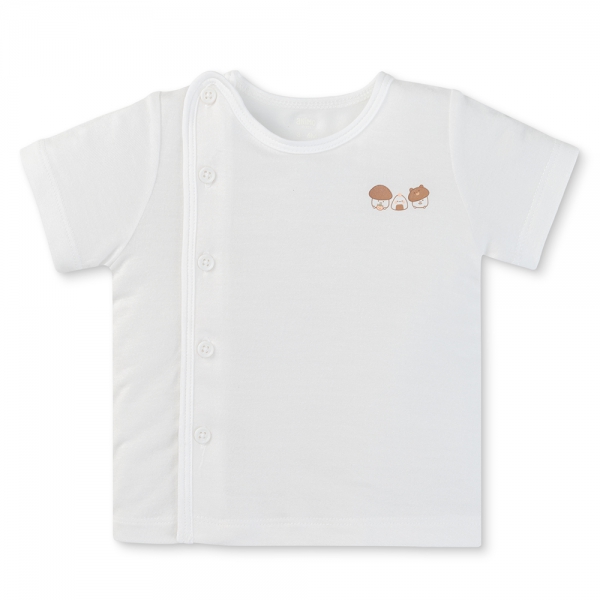 Set 2 áo sơ sinh cài chéo tay ngắn Animo Easy HN0125003 (NB-9M,Trắng,NN05)