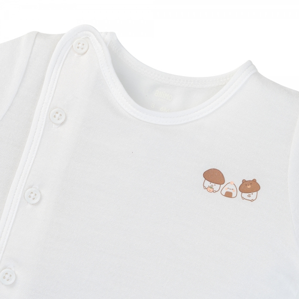 Set 2 áo sơ sinh cài chéo tay ngắn Animo Easy HN0125003 (NB-9M,Trắng,NN05)