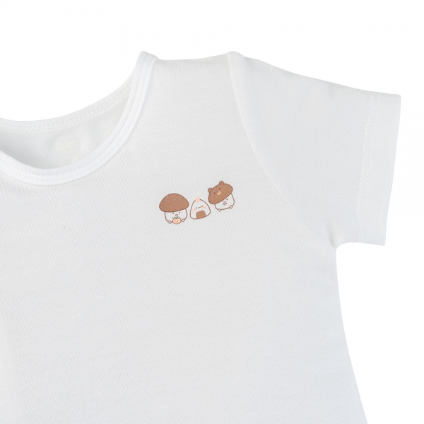 Set 2 áo sơ sinh cài chéo tay ngắn Animo Easy HN0125003 (NB-9M,Trắng,NN05)