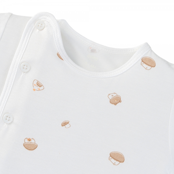 Set 2 áo sơ sinh cài chéo tay ngắn Animo Easy HN0125003 (NB-9M,Trắng,NN05)